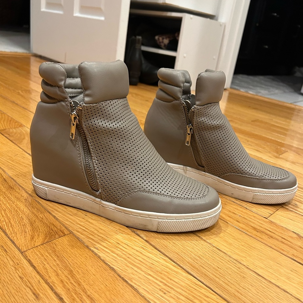 Tan Sneaker Wedges